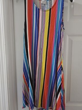 *Cupio Bright Multicolor Vertical-Stripe Tank